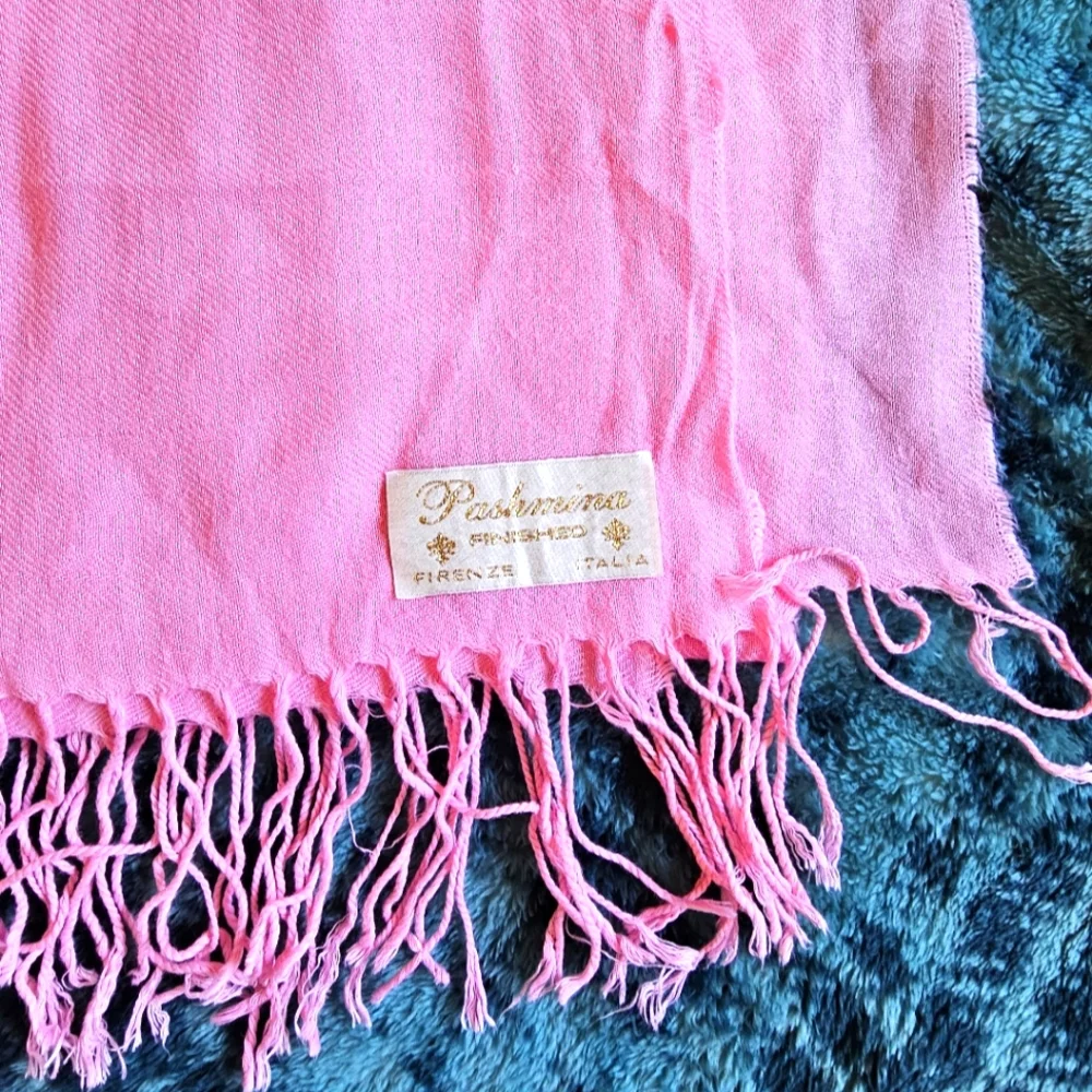 Bright‎ Barbie pink pashmina by Finished Firenze Italy